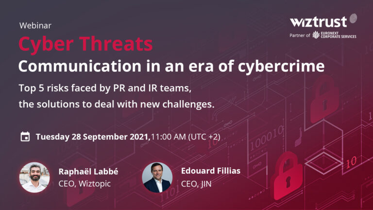 Webinar Wiztrust accueil JIN pour un webinar sur la communication dans une ère de cybercrime